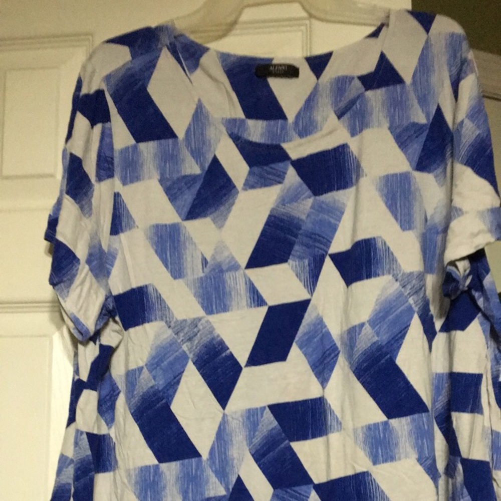 Blue and white soft shirt